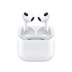 Headphones<Apple AirPods (3rd Generation) Bluetooth Earbuds with Magsafe Charging Case, White (MME73AM/A)