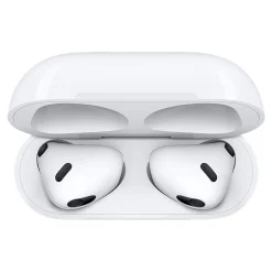 Headphones<Apple AirPods (3rd Generation) Bluetooth Earbuds with Magsafe Charging Case, White (MME73AM/A)