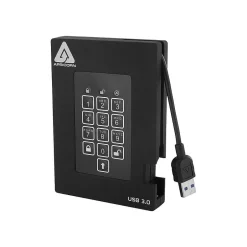 Apricorn Aegis Fortress 2TB USB 3.0 External Hard Drive, Black (A25-3PL256-2000F)* External Hard Drives