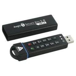 Apricorn Aegis Secure Key 480GB USB 3.0 Type A Flash Drive, Black (ASK3-480GB)* Usb Flash Drives