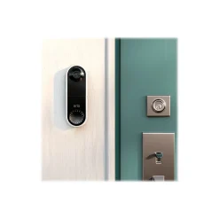 Smart Doorbells<Arlo Essential Wi-Fi Wired Smart Video Doorbell, White (AVD1001-100NAS)