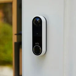 Smart Doorbells<Arlo Essential Wi-Fi Wireless Smart Video Doorbell, White (AVD2001-100NAS)