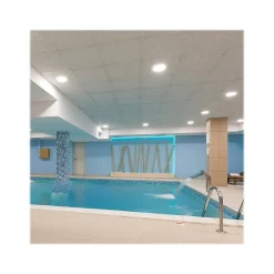 Ceiling Tiles<Armstrong CERAMAGUARD Fine Fissured Square Lay-In Edge Ceiling Tile, 24" x 24", White, 12/Carton (BP607A)