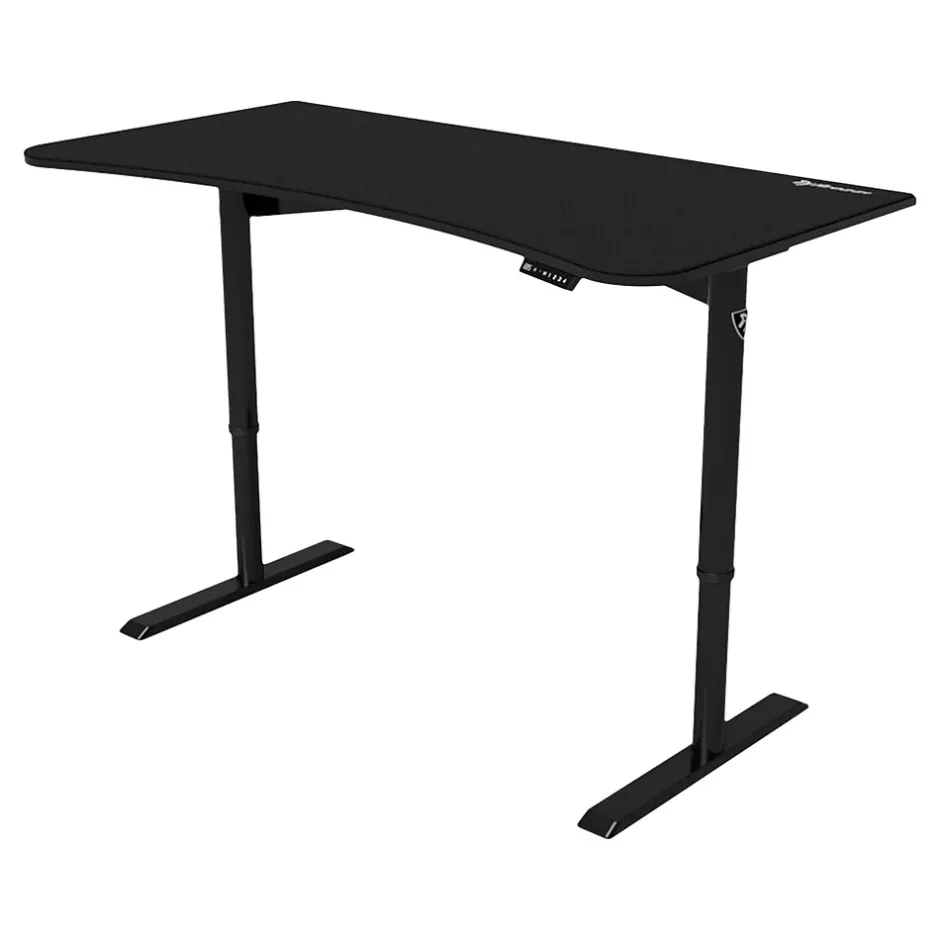 Best Arena Moto 63"W Curved 29-46"H Adjustable Standing Gaming Desk, Black (AZ-ARENA-MOTO) Standing Desks