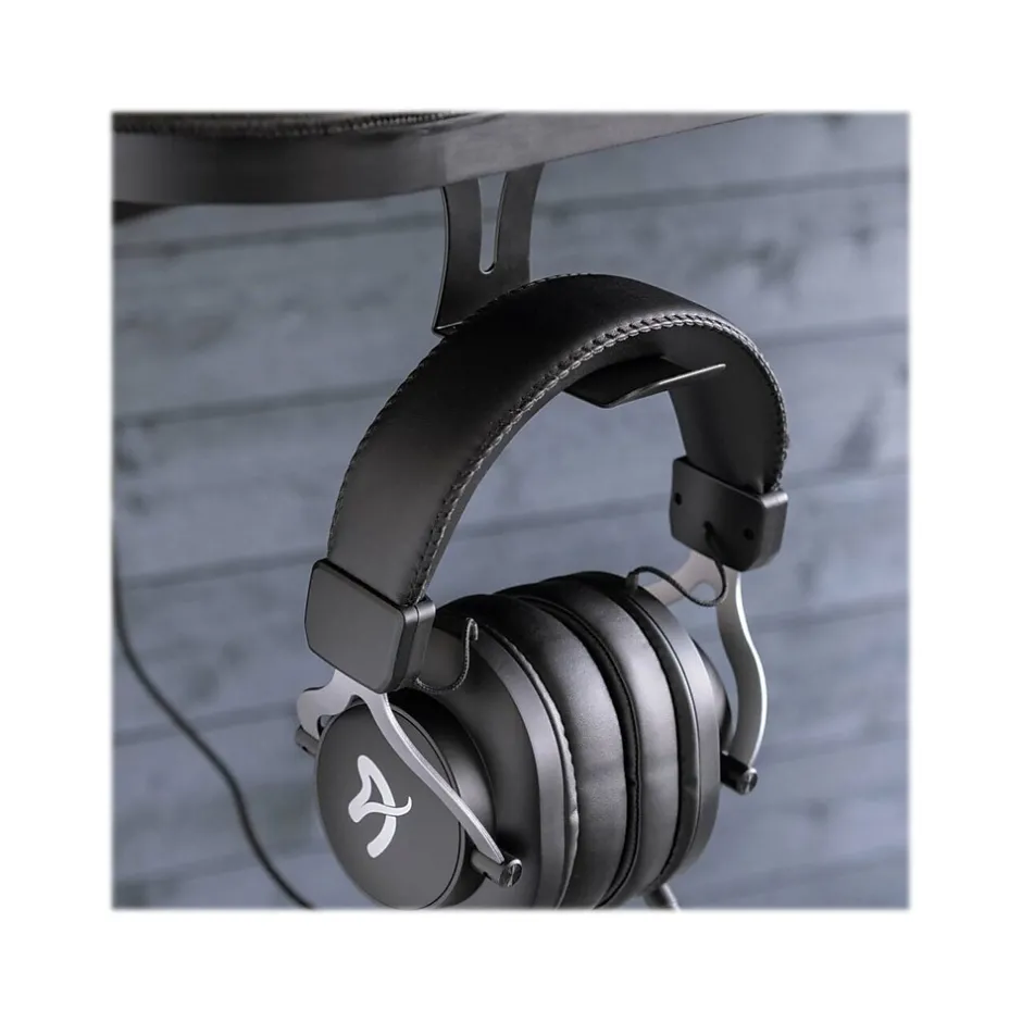 Best Arena Moto 63"W Curved 29-46"H Adjustable Standing Gaming Desk, Black (AZ-ARENA-MOTO) Standing Desks