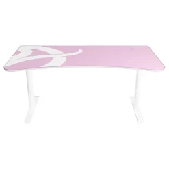 Sale Arena 63"W Gaming Desk, White/Pink (ARENA-NA-WHITE-PINK) Computer Desks