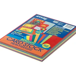 Best 65 lb. Cardstock Paper, 8.5" x 11", Assorted Colors, 100 Sheets/Pack (101169) Card Stock