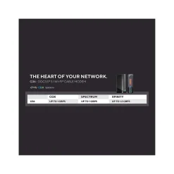 Arris SURFboard G36 32 x 8 DOCSIS 3.1 Cable Modem with AX3000 Wi-Fi, Black/Gray (1001370)* Modems