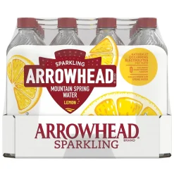 Bottled Water<Arrowhead Sparkling Water, Lively Lemon, 16.9 oz. Bottles, 24/Carton (100953)