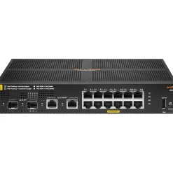 Aruba 6000 12-port 1GbE PoE Layer 2 Switch, Black (R8N89A#ABA)* Ethernet Switches & Splitters