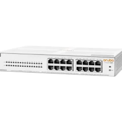 Aruba 1430 16-Port Gigabit Ethernet Unmanaged Switch, White (R8R48A#ABA)* Ethernet Switches & Splitters