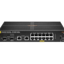 Aruba 6100 12-Port Gigabit Ethernet Managed Switch, 10/100/1000 Mbps, Black (JL679A#ABA)* Ethernet Switches & Splitters