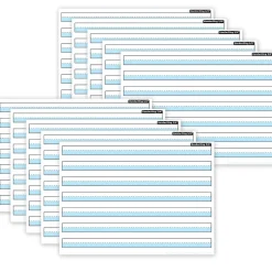 Outlet Productions® Smart Poly® PosterMat Pals® Handwriting, 3/4" Ruling, Blue, 13" x 9.5", Pack of 10 (ASH97013) Dry Erase