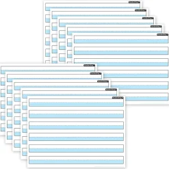Discount Productions® Smart Poly® PosterMat Pals® Handwriting, 1" Ruling, Blue, 13" x 9.5", Pack of 10 (ASH97015) Dry Erase