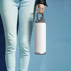 Water Bottles<ASOBU Canyon Stainless Steel Vacuum Insulated Water Bottle, 50 oz., White (ADNATMF7W)