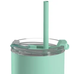 ASOBU 20-Ounce Aquilina Double-Wall-Insulated Stainless Steel Tumbler with Straw, Mint Green (NA-BF23MINT)