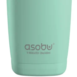ASOBU 20-Ounce Aquilina Double-Wall-Insulated Stainless Steel Tumbler with Straw, Mint Green (NA-BF23MINT)