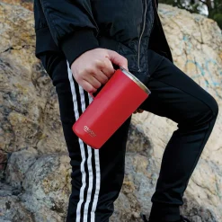 ASOBU Stainless Steel Double Wall Insulated Travel Mug, 20 oz., Red (ADNANASM90R)