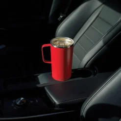 ASOBU Stainless Steel Double Wall Insulated Travel Mug, 20 oz., Red (ADNANASM90R)