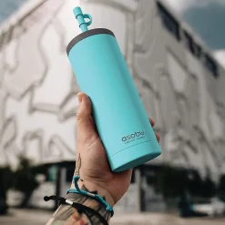 ASOBU Super Sippy Insulated Coffee Tumbler, 20 oz., Teal (NA-ICT200)