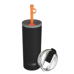 ASOBU Super Sippy Insulated Coffee Tumbler, 20 oz., Black (NA-ICT200)