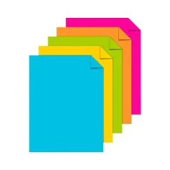 Online 65 lb. Cardstock Paper, 8.5" x 11", Bright Assortment, 250 Sheets/Pack (99904) Card Stock