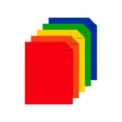 Sale 65 lb. Cardstock Paper, 8.5" x 11", Primary Assortment, 50 Sheets/Pack (20401) Card Stock