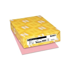 Sale 67 lb. Cardstock Paper, 8.5" x 11", Pink, 250 Sheets/Pack (WAU82441) Card Stock