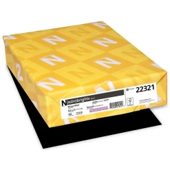 8.5" x 11", Colored Paper, 24 lbs., Eclipse Black, 500 Sheets/Ream (22321) Multipurpose Paper