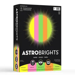 Sale Astrobrights Color Paper, 8.5" x 11", 24 lb., Neon Assorted Colors, 500/Ream (20270) Large Quantity Paper