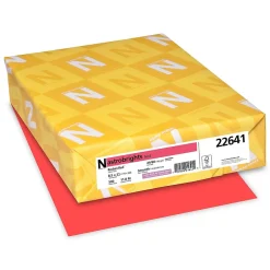 Outlet Colored Paper, 24 lbs., 8.5" x 11", Rocket Red, 500 Sheets/Ream (22641) Multipurpose Paper