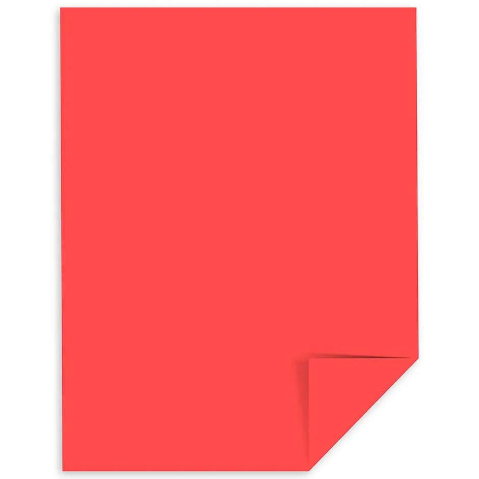Outlet Colored Paper, 24 lbs., 8.5" x 11", Rocket Red, 500 Sheets/Ream (22641) Multipurpose Paper
