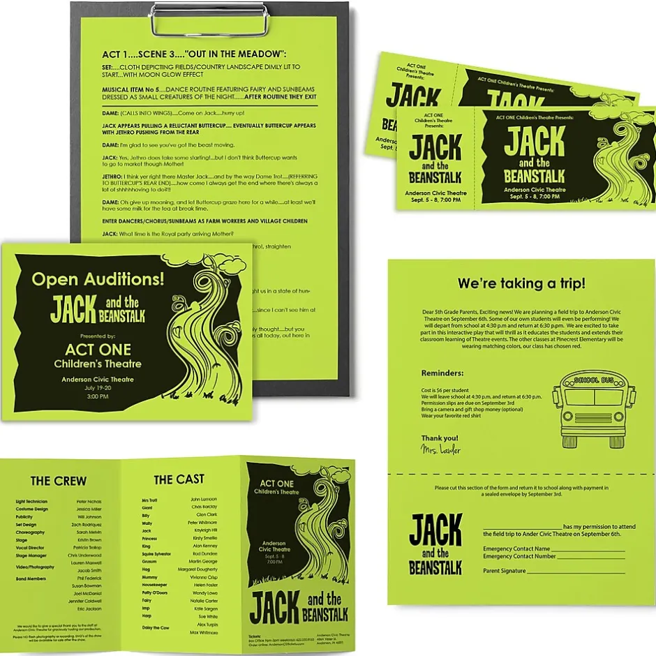 Discount Colored Paper, 24 lbs., 8.5" x 11", Vulcan Green, 500 Sheets/Ream (21859/22379) Multipurpose Paper