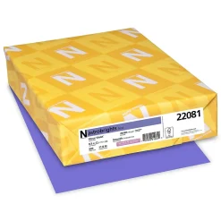 Sale Colored Paper, 24 lbs., 8.5" x 11", Venus Violet, 500 Sheets/Ream (22081) Multipurpose Paper
