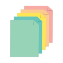 Online Punchy Pastels 65 lb. Cardstock Paper, 8.5" x 11", Punchy Pastel Assortment, 100 Sheets/Pack (91786) Card Stock