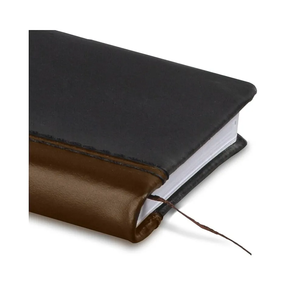 AT-A-GLANCE Fine Pocket Hardcover Diary, 3" x 6", Ruled, Black/Brown (74-02-05-25) Outlet