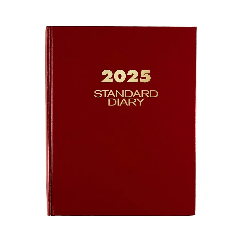 AT-A-GLANCE Standard Hardcover 2025 Daily Diary, 7.5" x 9.5", Ruled, Red (SD374-13-25) Best