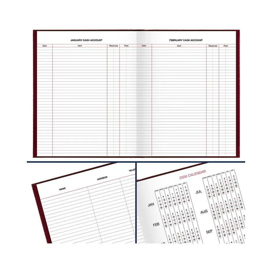 AT-A-GLANCE Standard Hardcover 2025 Daily Diary, 7.5" x 9.5", Ruled, Red (SD374-13-25) Best