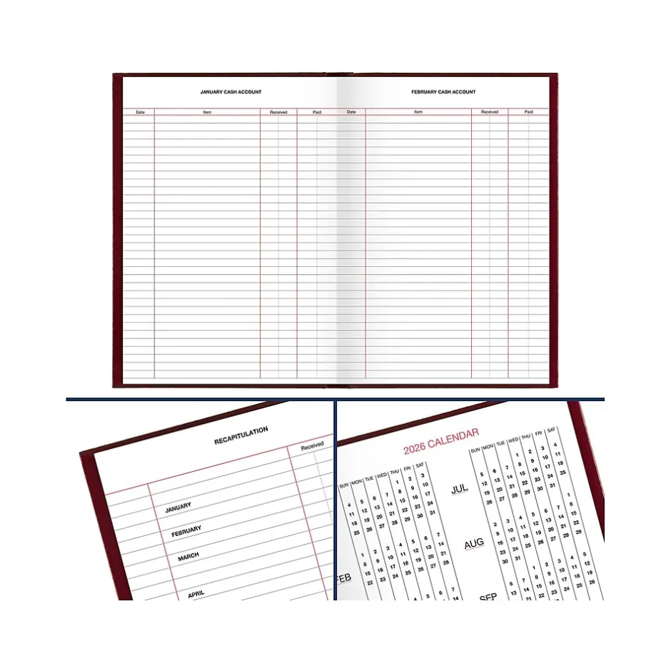 AT-A-GLANCE Standard Hardcover 2025 Daily Reminder, 5.75" x 8.25", Red (SD389-13-25) Hot