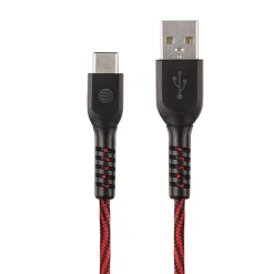 AT&T Charge and Sync USB to Type-C Cable, 4 ft., Red (TCB04-RED)