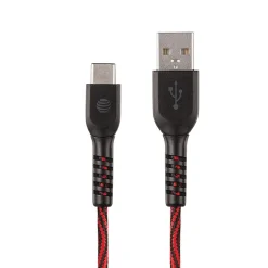 AT&T Charge and Sync USB to Type-C Cable, 10 ft., Red, (TCB10-RED)
