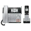 Office Phones & Conferencing<AT&T Connect to Cell 2-Line Cordless VOIP Phone with Digital Answering, Black/Silver (TL86103)