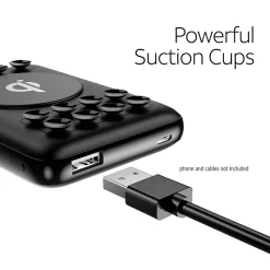 Lightning Cables<AT&T Portable Wireless Suction Power Bank, 5,000 mAh, Black (QPB5-BLK)