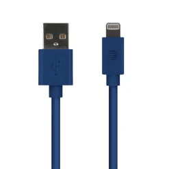 AT&T PVC Charge and Sync Lightning Cable, 4 ft., Blue (PVLC1-BLU)