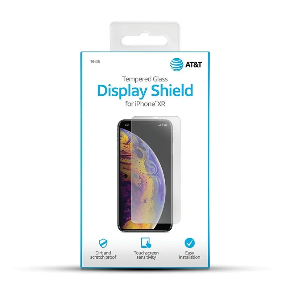 Cell Phone Screen Protectors<AT&T Tempered Glass Screen Protector for iPhone XR, (TG-IXR)