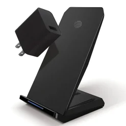 AT&T Wireless Charging Stand with Quick Charge 3.0 Rapid Charger, Black (CETWCS10)