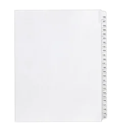 Avery Allstate Pre-Printed 126-150 Paper Divider, White, Set (01706) Sale