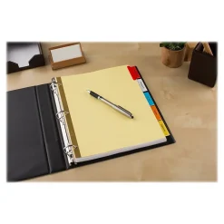 Avery Big Tab Insertable Buff Paper Dividers, 5-Tab, Assorted Colors, 48 Sets/Carton (11109)