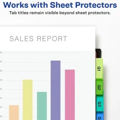Avery Big Tab Insertable Plastic Divider, 8 Tabs, Multicolor, 1 Set (11903)