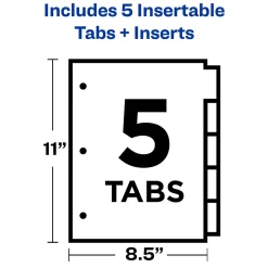 Avery Big Tab Insertable Paper Dividers, 5-Tab, Yellow (11110) Hot
